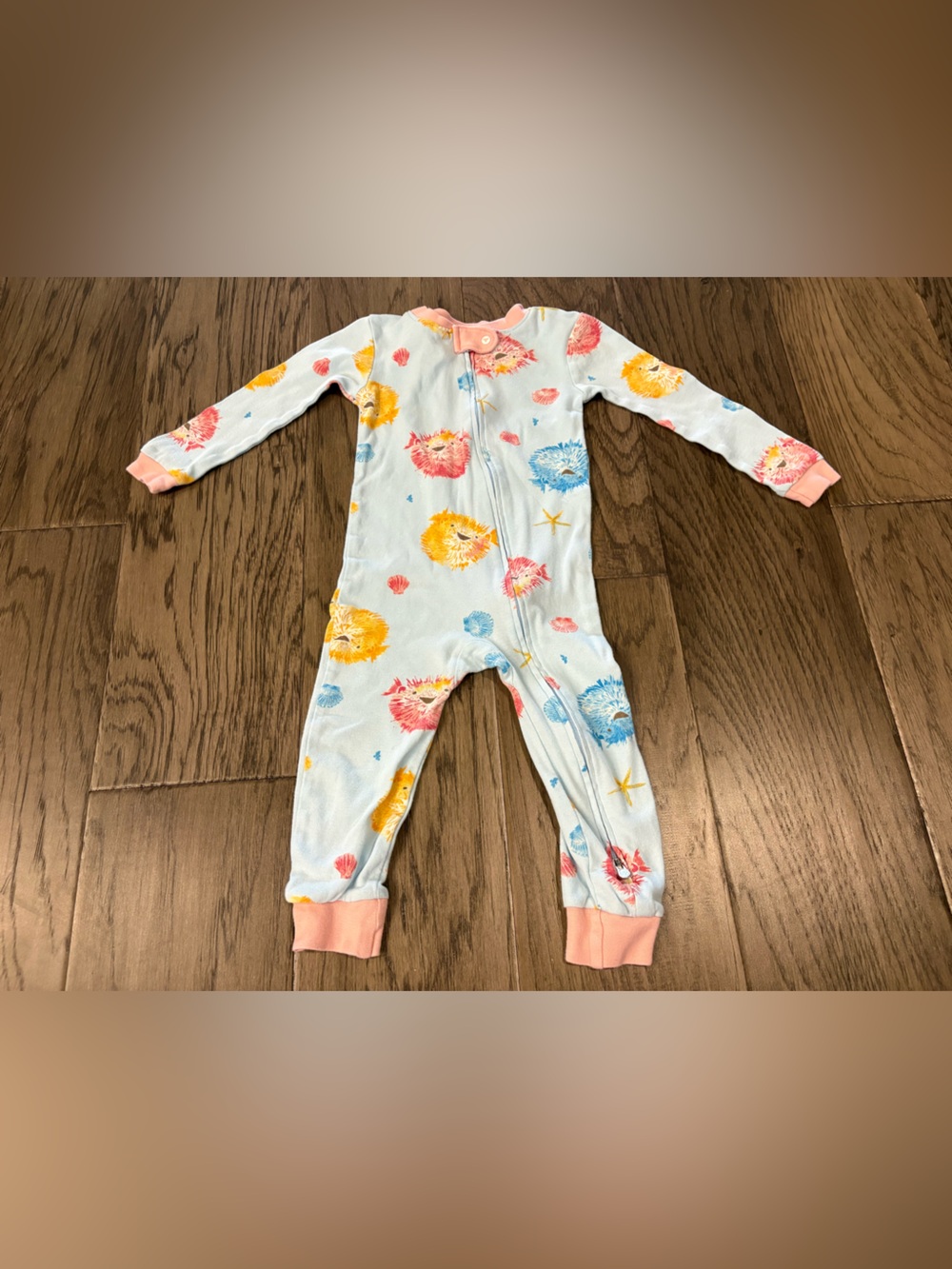 Pufferfish zippered pajamas